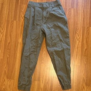 Pull&Bear Olive Green Track Pants